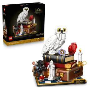Maqueta de escena de LEGO Harry Potter con Hedwig y minifiguras