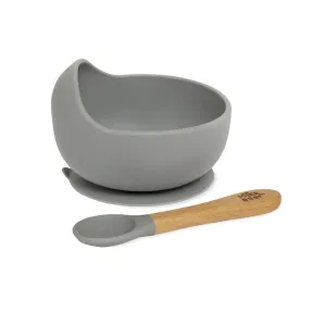 Bol con Ventosa de Silicona para Bebé y Cuchara Aprendizaje