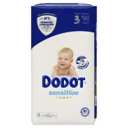 56 dodot sensitive talla 3 en 2 packs