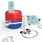 Dibujo para niños: Robot con 100 tarjetas y colores