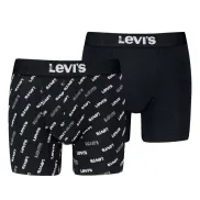 Pack 2 Boxer Negro Algodón LEVI'S Tallas M, L, XL