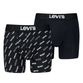 Pack 2 Boxer Negro Algodón LEVI'S Tallas M, L, XL