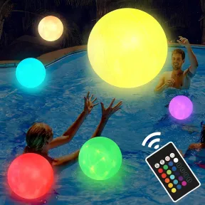 Pelotas Gigantes LED Hinchables para Fiestas en la Piscina