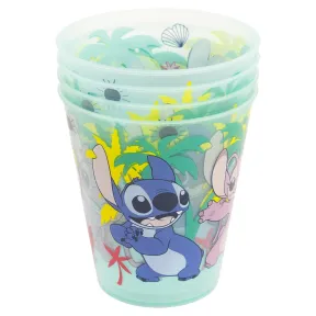 Set de Vasos Infantiles Stitch - 4 Piezas de 285ml
