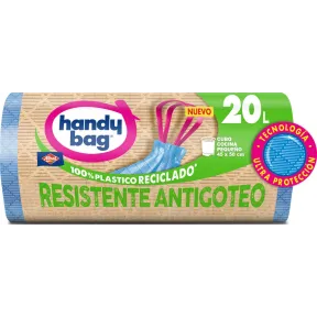 Bolsas de Basura Antigoteo 100% Recicladas, 20L, 15 Unidades