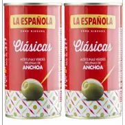 Aceitunas Rellenas de Anchoa Clásica 350g - 2X La Española