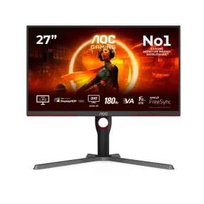 Monitor AOC Q27G3XMNBK 27" QHD 180Hz 1ms - Gaming Negro/Rojo