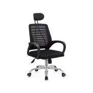 Silla ergonómica Sébastien negra - oficina, altura regulable