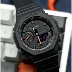 G-SHOCK GA-2100-1A4ER: CasiOak negro con acentos rojos