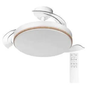 Ventilador LED con aspas retráctiles para el techo.