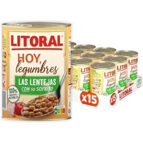 Lentejas con Sofrito Litoral 15x 425gr.