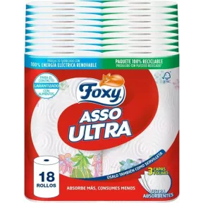 Papel de Cocina Foxy Asso Ultra - 18 Rollos