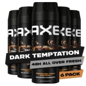 Pack de 6 desodorantes aerosol Axe Dark Temptation 150ml