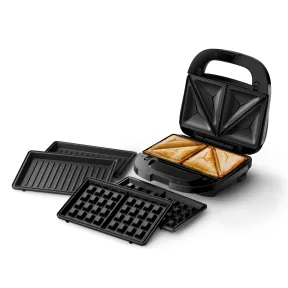 Sandwichera Grill Philips 5000, 3 en 1 - 750 W, Antiadherente