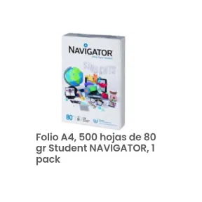 Pack de 500 hojas A4 80 gr Student NAVIGATOR