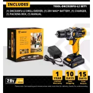 Taladro Deko por menos de 18€ (12v, 16v, 20v disponibles)