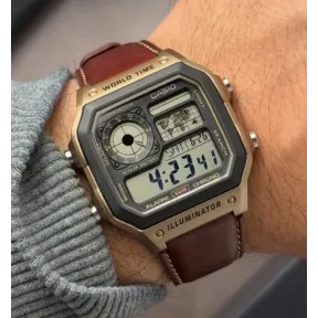 Reloj Casio AE-1200WHL-5AV ‘Royale’ - 100m WR y correa de piel