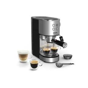 Cafetera Krups Virtuoso XP499E, 15 bares, compacta y fácil uso