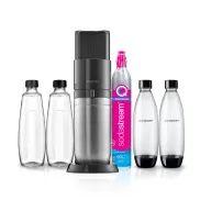 Máquina negra para hacer aguas y bebidas con Sodastream Duo