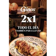 Restaurante Ginos: 2X1 en tu comida favorita