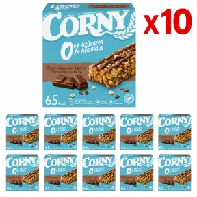 Pack de 10 Chocolates CORNY 0% con Leche - 1,20 kg