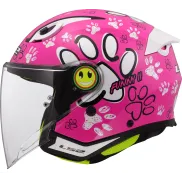 Casco Infantil LS2 Funny II Paws Gloss Pink L ECE 22.06