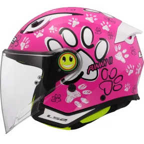 Casco Infantil LS2 Funny II Paws Gloss Pink L ECE 22.06
