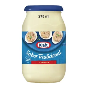 Salsa tradicional Kraft 275 ml con 36% de aceite