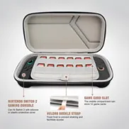 Funda Rígida Negra para Nintendo Switch 2 - 12 Juegos - Ligera