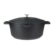 Cazuela Ovalada de Aluminio Fundido 30cm 6L con Tapa Antiadherente