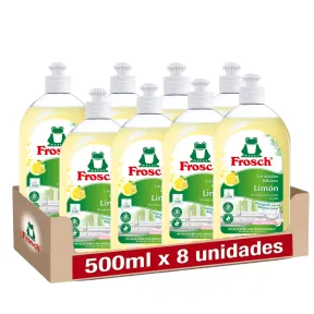 Lavavajillas Ecológico Frosch Limón, 8x500ml, Desengrasante