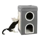 Rascador para Gatos Saul, 64 cm, Gris, Torre