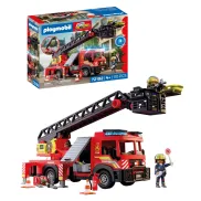 Camión de bomberos PLAYMOBIL con luz, sonido y escalera