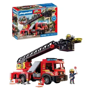Camión de bomberos PLAYMOBIL con luz, sonido y escalera