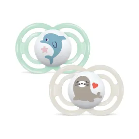 Chupetes Animales 6+ meses | 2 piezas Silicona Flexible