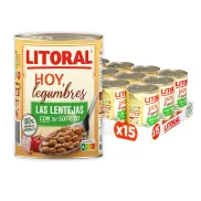 Lentejas con Sofrito Litoral Hoy - 15 Latas de 425g