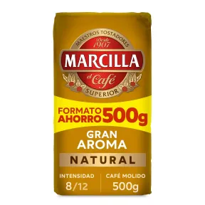 Café Molido Gran Aroma Natural Marcilla X2 | 500 g