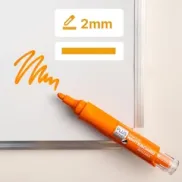 Rotulador naranja recargable para pizarra blanca - Pack 12