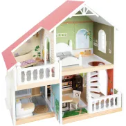 Casa de muñecas Infantil, compacta de Madera Villa