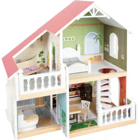 Casa de muñecas Infantil, compacta de Madera Villa