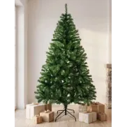 Árbol de Navidad Natural Frondoso 120 cm con Soporte Metálico