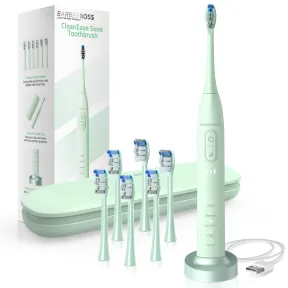 Cepillo sónico verde de dientes con 5 modos de limpieza