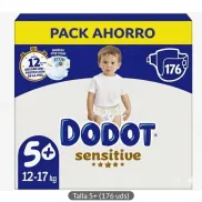 Pañales Sensitive Extra Talla 5+ DODOT 176 unidades a 0,37€