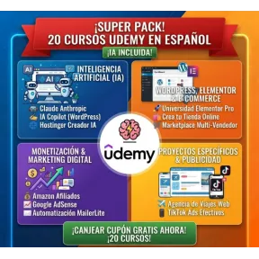 Top 20 Cursos Gratis en WordPress, IA y Marketing de Udemy