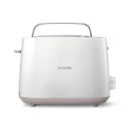 Tostadora Philips 2 Ranuras, 8 Ajustes, Calientabollos Blanco