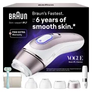 Depiladora IPL Skin i·expert Braun PL7442, Blanco y Bronce