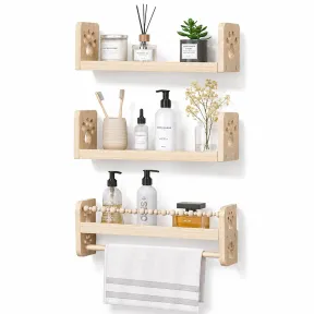 Estantes de Madera Infantil de Pared, Set de 3 piezas