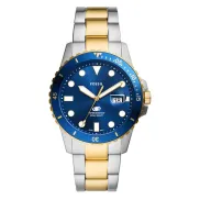 Reloj de acero plateado y dorado de cuarzo FOSSIL