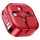 Cable Retráctil 4 en 1 Carga Rápida USB Múltiple 1.2M
