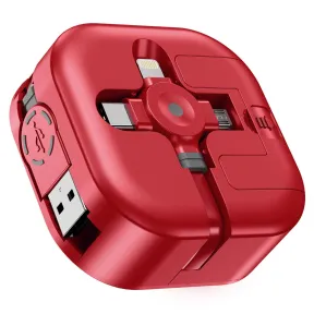 Cable Retráctil 4 en 1 Carga Rápida USB Múltiple 1.2M